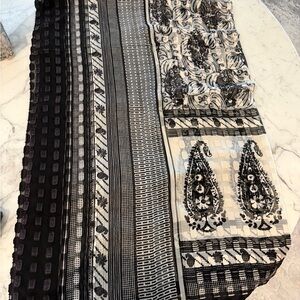 Loro Piana Black and White Scarf